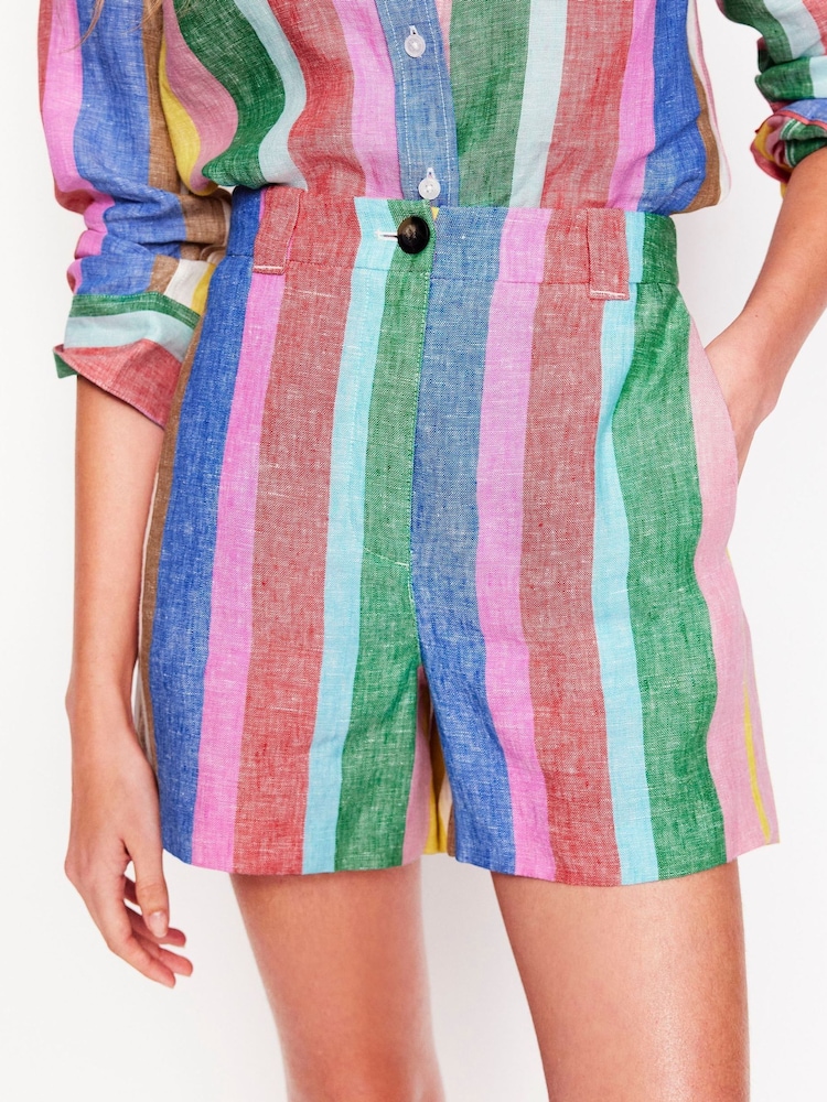 Boden Green Westbourne Linen Shorts - Image 3 of 6