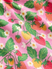 Boden Pink Strawberry 100% Cotton Snug Short John Pyjamas - Image 3 of 3