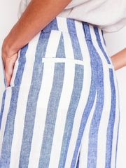 Boden Blue Westbourne Linen 100% Cotton Trousers - Image 3 of 6