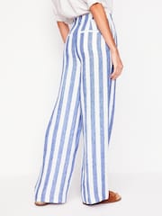 Boden Blue Westbourne Linen 100% Cotton Trousers - Image 4 of 6