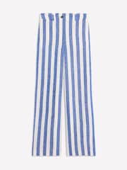 Boden Blue Westbourne Linen 100% Cotton Trousers - Image 6 of 6