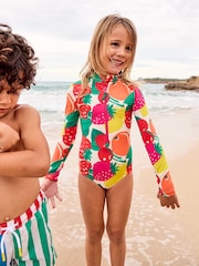 Boden Red Long-Sleeved Swimsuit - Image 1 of 4