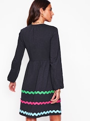 Boden Blue 100% Cotton Corinna Ric Rac Jersey Dress - Image 3 of 7