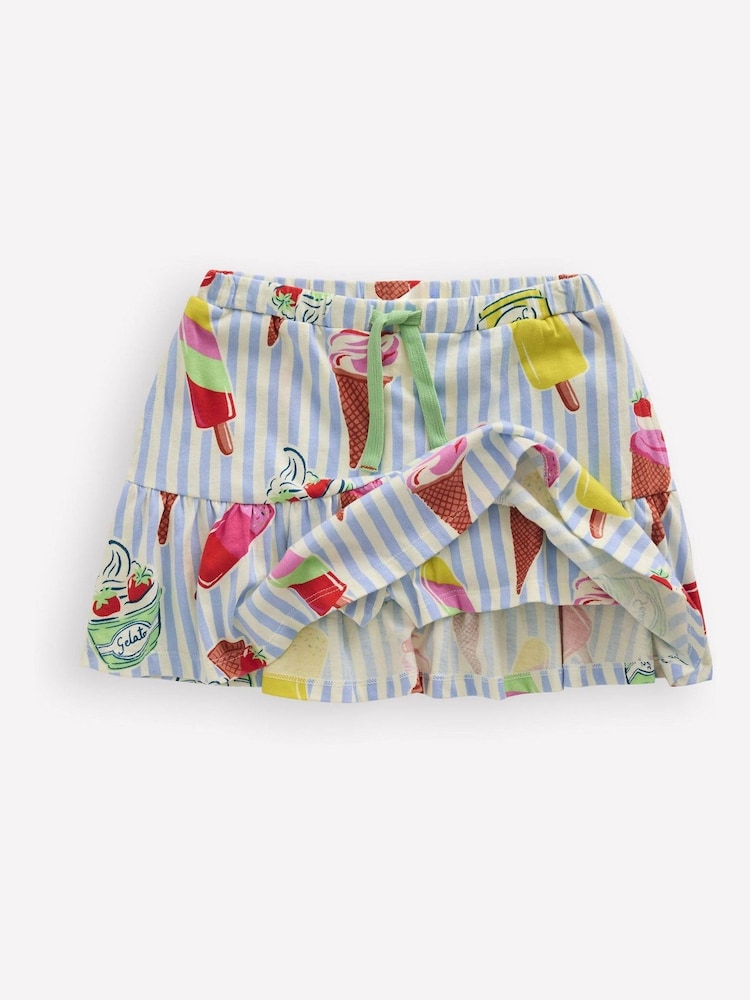 Boden Blue Dark 100% Cotton Tiered Jersey Skort - Image 1 of 3 Boden Blue Dark 100% Cotton Tiered Jersey Skort - Image 1 of 3