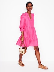 Boden Pink Esme Linen Short Dress - Image 1 of 6