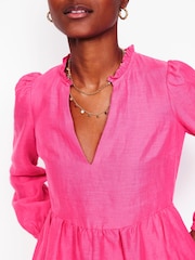 Boden Pink Esme Linen Short Dress - Image 2 of 6