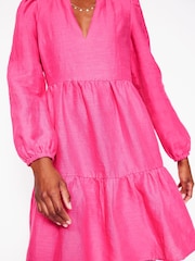 Boden Pink Esme Linen Short Dress - Image 5 of 6