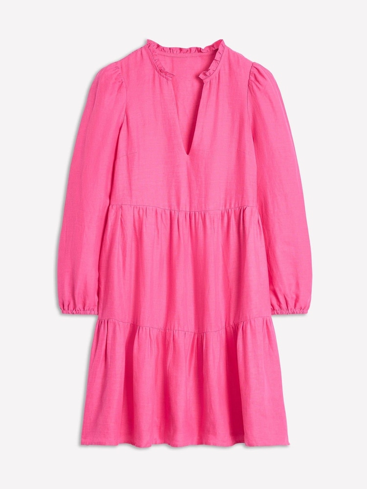 Boden Pink Esme Linen Short Dress - Image 6 of 6
