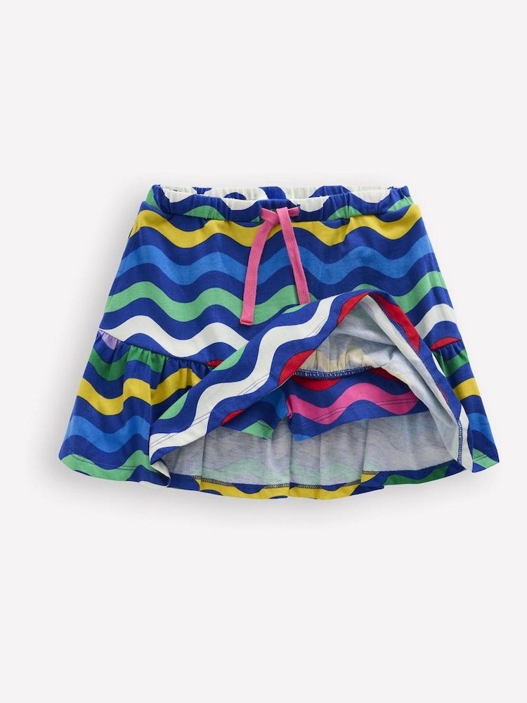 Boden Blue 100% Cotton Tiered Jersey Skort - Image 1 of 3 Boden Blue 100% Cotton Tiered Jersey Skort - Image 1 of 3