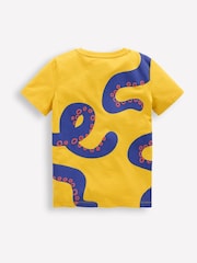 Boden Yellow Octopus Fun Graphic 100% Cotton T-Shirt - Image 4 of 5