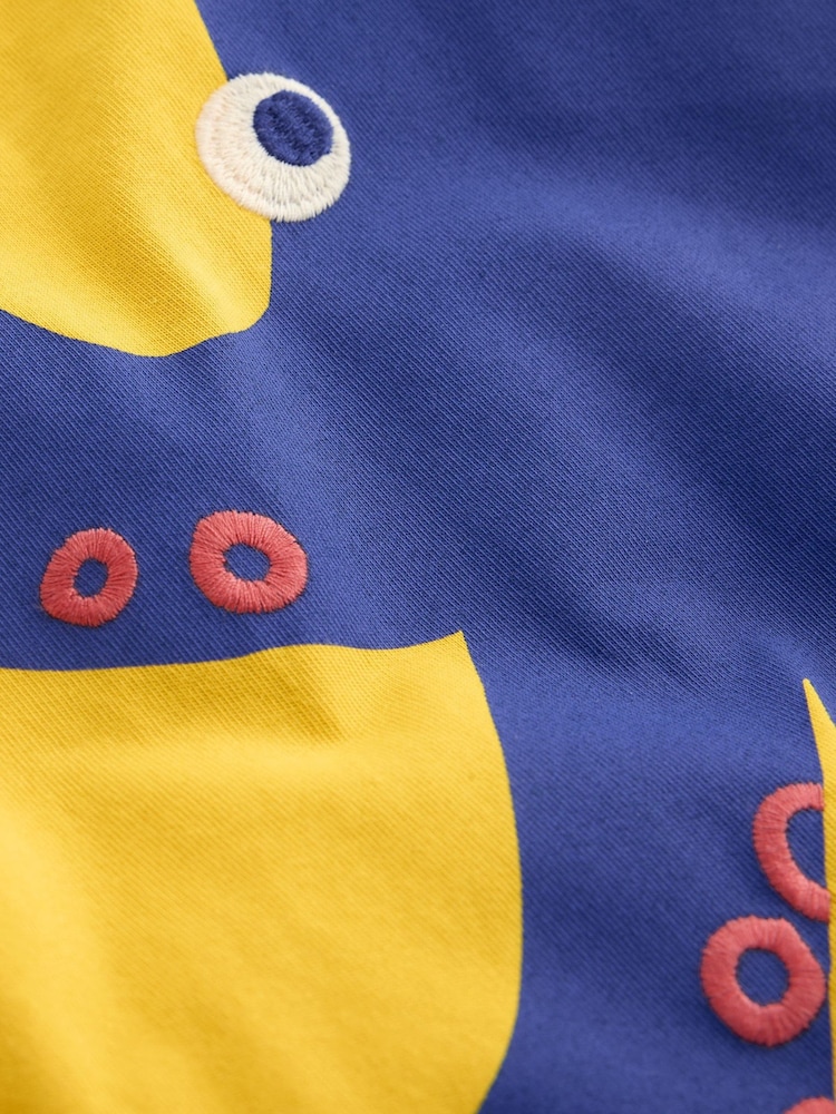 Boden Yellow Octopus Fun Graphic 100% Cotton T-Shirt - Image 5 of 5