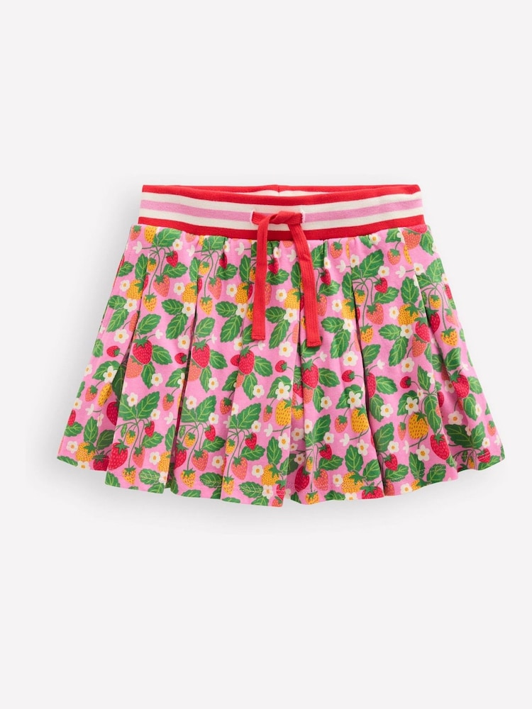 Boden Pink 100% Cotton Pleated Jersey Skort - Image 2 of 4