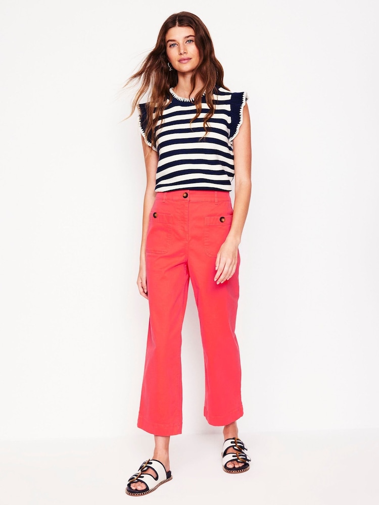 Boden Red Patch Pocket Chino Trousers - Image 1 of 5 Boden Red Patch Pocket Chino Trousers - Image 1 of 5