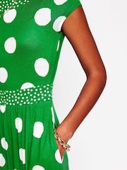 Boden Green Melanie Jersey Midi Dress - Image 2 of 6