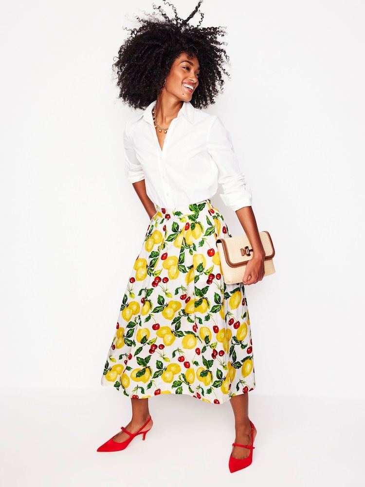 Boden Red Verity Midi Skirt - Image 1 of 5