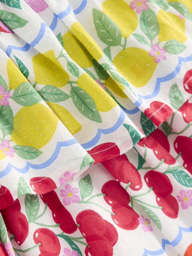 Boden Blue Fruit 100% Cotton Tiered Woven Skirt - Image 3 of 3 Boden Blue Fruit 100% Cotton Tiered Woven Skirt - Image 3 of 3