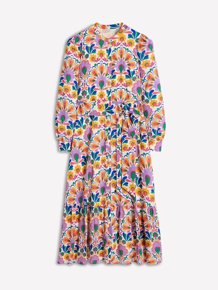 Boden Cream Mia Tiered Shirt Dress - Image 8 of 8 Boden Cream Mia Tiered Shirt Dress - Image 8 of 8