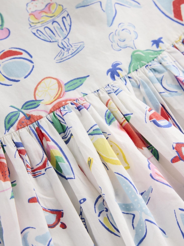 Boden Cream Harlow Back Detail 100% Cotton Dress - Image 3 of 3