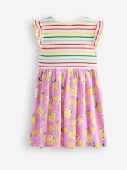 Boden Pink 100% Cotton Posie Frill Sleeve Dress - Image 2 of 3