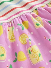 Boden Pink 100% Cotton Posie Frill Sleeve Dress - Image 3 of 3