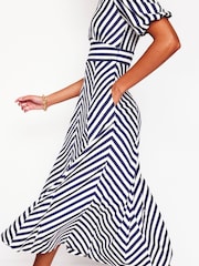 Boden Blue Ponte Panelled Tea Dress - Image 2 of 4