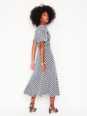 Boden Blue Ponte Panelled Tea Dress - Image 3 of 4