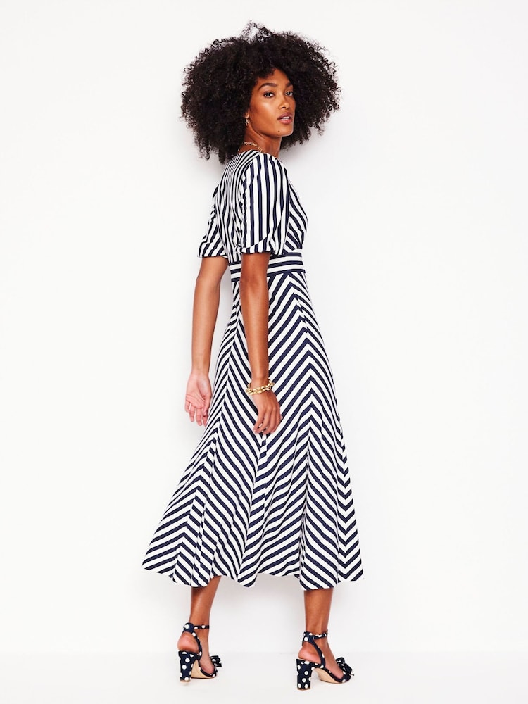 Boden Blue Ponte Panelled Tea Dress - Image 3 of 4
