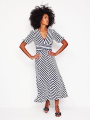 Boden Blue Ponte Panelled Tea Dress - Image 4 of 4