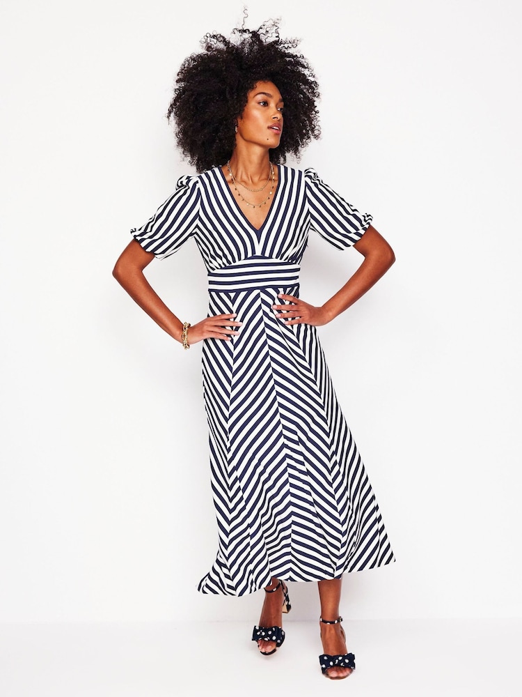 Boden Blue Ponte Panelled Tea Dress - Image 4 of 4