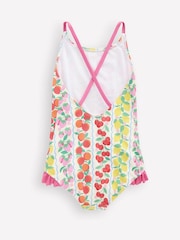 Boden Pink Fruit Stripe Pretty Cross-Back Swimsuit - Image 2 of 3