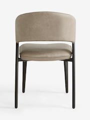 Set of 2 Monza Faux Leather Mink Natural Black Leg Turner Dining Chairs - Image 8 of 9