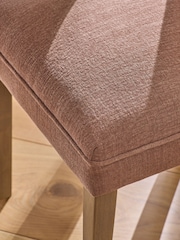 Set of 2 Rust Brown Relaxed Linen Look Malvern Dining Chairs - Image 2 of 7