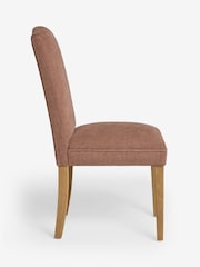 Set of 2 Rust Brown Relaxed Linen Look Malvern Dining Chairs - Image 7 of 7