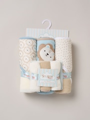 Hellblau - Snuggle Tots, Handtücher mit Kapuze und Waschlappen im 3er-Pack - Bild 1 von 3