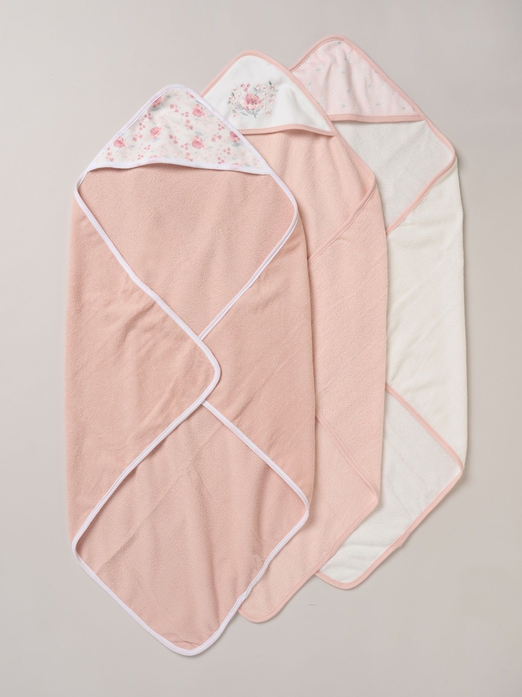 Beerenrosa - Snuggle Tots, Handtücher mit Kapuze und Waschlappen im 3er-Pack - Bild 2 von 3