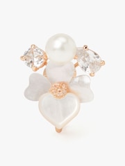 kate spade new york Rose Gold Tone Cluster White Studs Earrings - Image 2 of 2