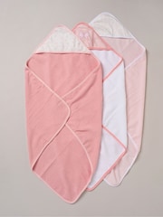 Pink - Snuggle Tots, Handtücher mit Kapuze und Waschlappen im 3er-Pack - Bild 2 von 3