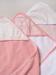 Pink - Snuggle Tots, Handtücher mit Kapuze und Waschlappen im 3er-Pack - Bild 3 von 3