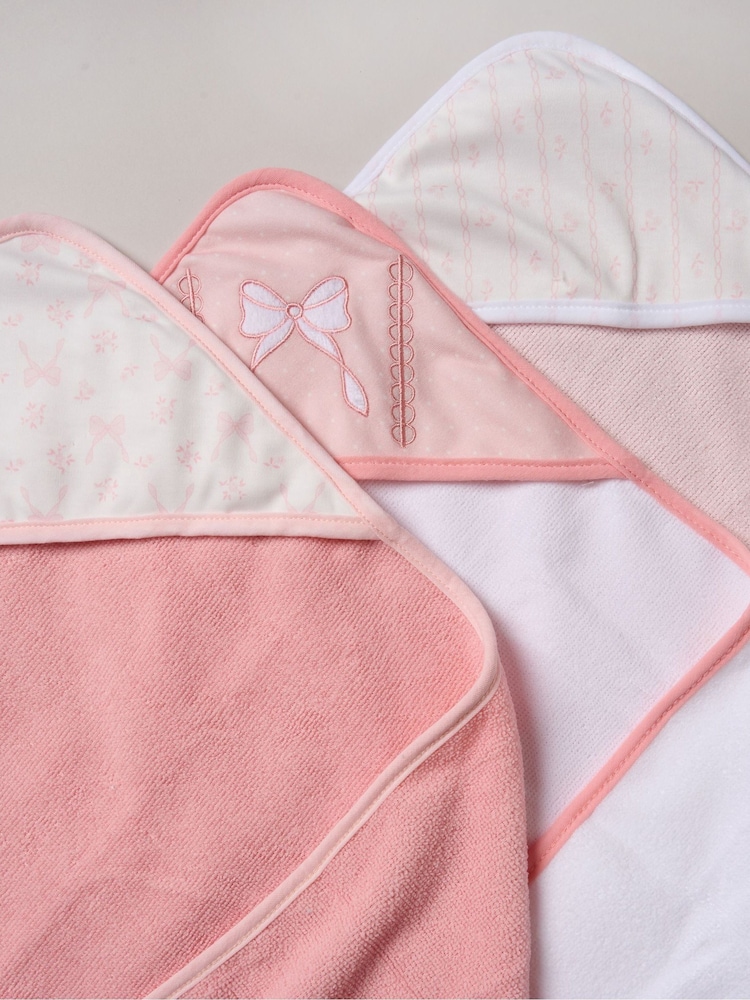 Pink - Snuggle Tots, Handtücher mit Kapuze und Waschlappen im 3er-Pack - Bild 3 von 3