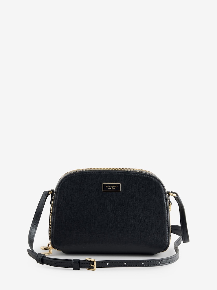 kate spade new york Serena Double Zip Dome Black Cross-Body Bag - Image 1 of 5