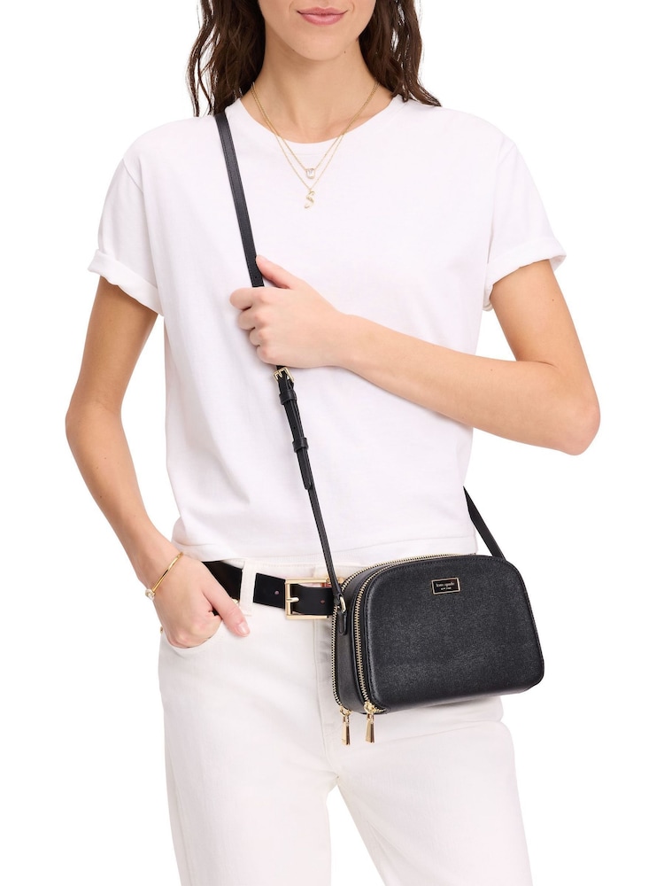 kate spade new york Serena Double Zip Dome Black Cross-Body Bag - Image 5 of 5