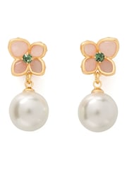 kate spade new york Gold Pearl Flower Drop Earrings - Image 1 of 4