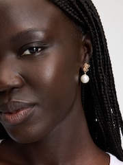 kate spade new york Gold Pearl Flower Drop Earrings - Image 3 of 4
