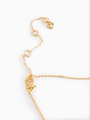 kate spade new york Gold Tone 6mm Square Green Pendant Necklace - Image 2 of 2