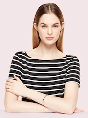 kate spade new york Gold Tone Metal Stone Hinged Bracelet - Image 3 of 3