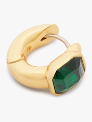 kate spade new york Gold Tone Keep Sparking Asscher Green Earrings - Image 2 of 2