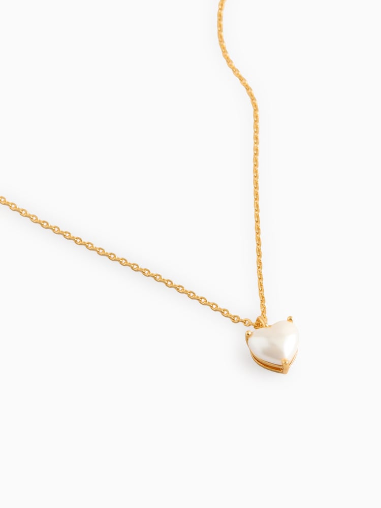 kate spade new york Gold Tone June Pendant White Necklace - Image 1 of 2