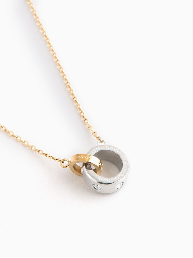 kate spade new york Gold and Silver Tone Link Pendant Necklace - Image 1 of 2