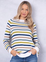 Lakeland Clothing Green Poppy Stripe Jumper - Image 1 of 8