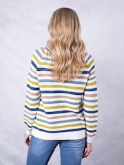 Lakeland Clothing Green Poppy Stripe Jumper - Image 4 of 8